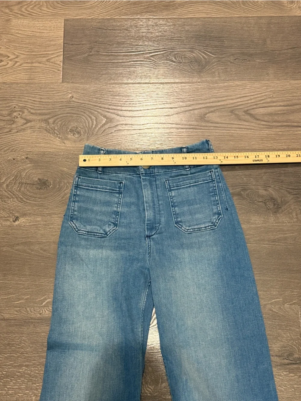 Maeve Colette Crop Wide leg Jeans in Blue - Picture 7 of 13
